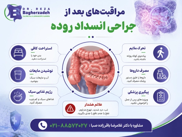 مراقبتهای بعد از جراحی انسداد روده